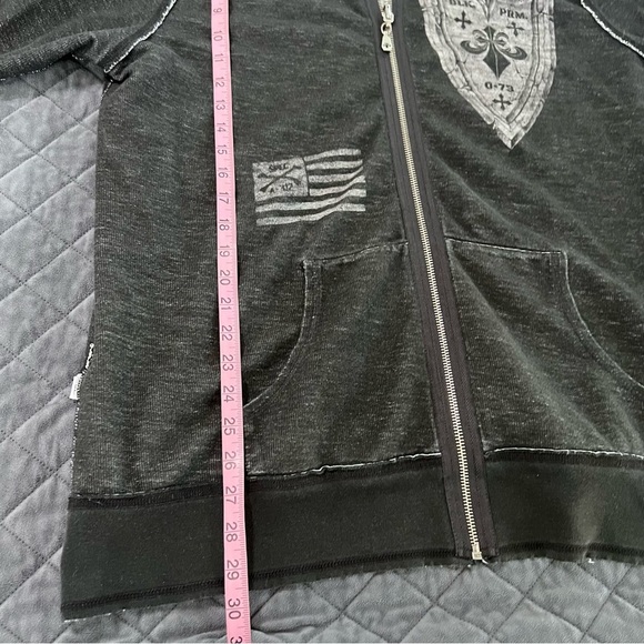 Affliction Vintage Reversible Jacket Sweater Men’s XL Rare Full Zip Up C1 - Picture 9 of 11